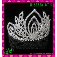 Novos projetos de produtos de strass A coroa branca de uma tiara tiara